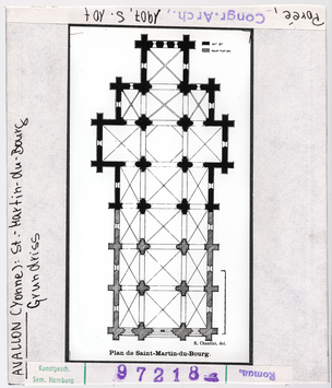 Vorschaubild Avallon: St-Martin-du-Bourg, Grundriss 